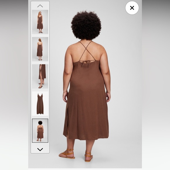 GAP linen blend cami midi dress - Picture 5 of 13